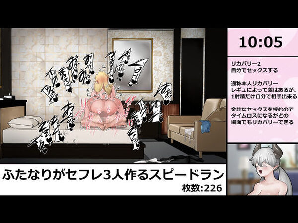 女の子にちんちん生やしてセフレ3人作るスピードラン 226枚【白土海】